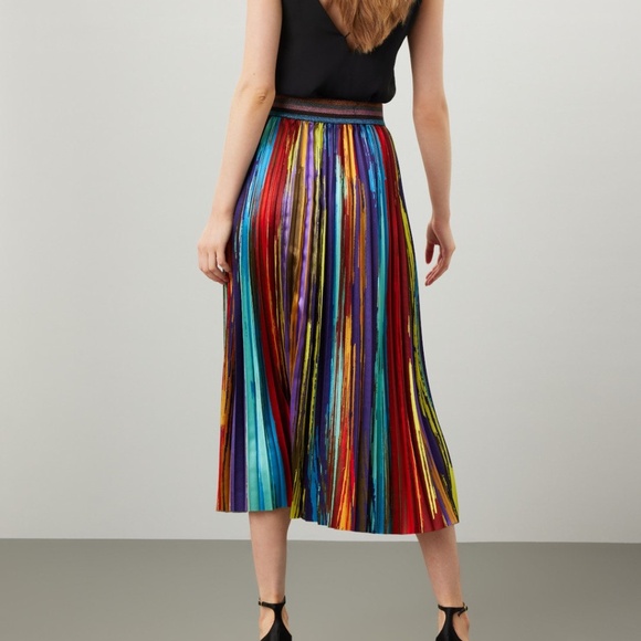 Le Superbe Painted Stripe Skirt, M - Picture 3 of 11